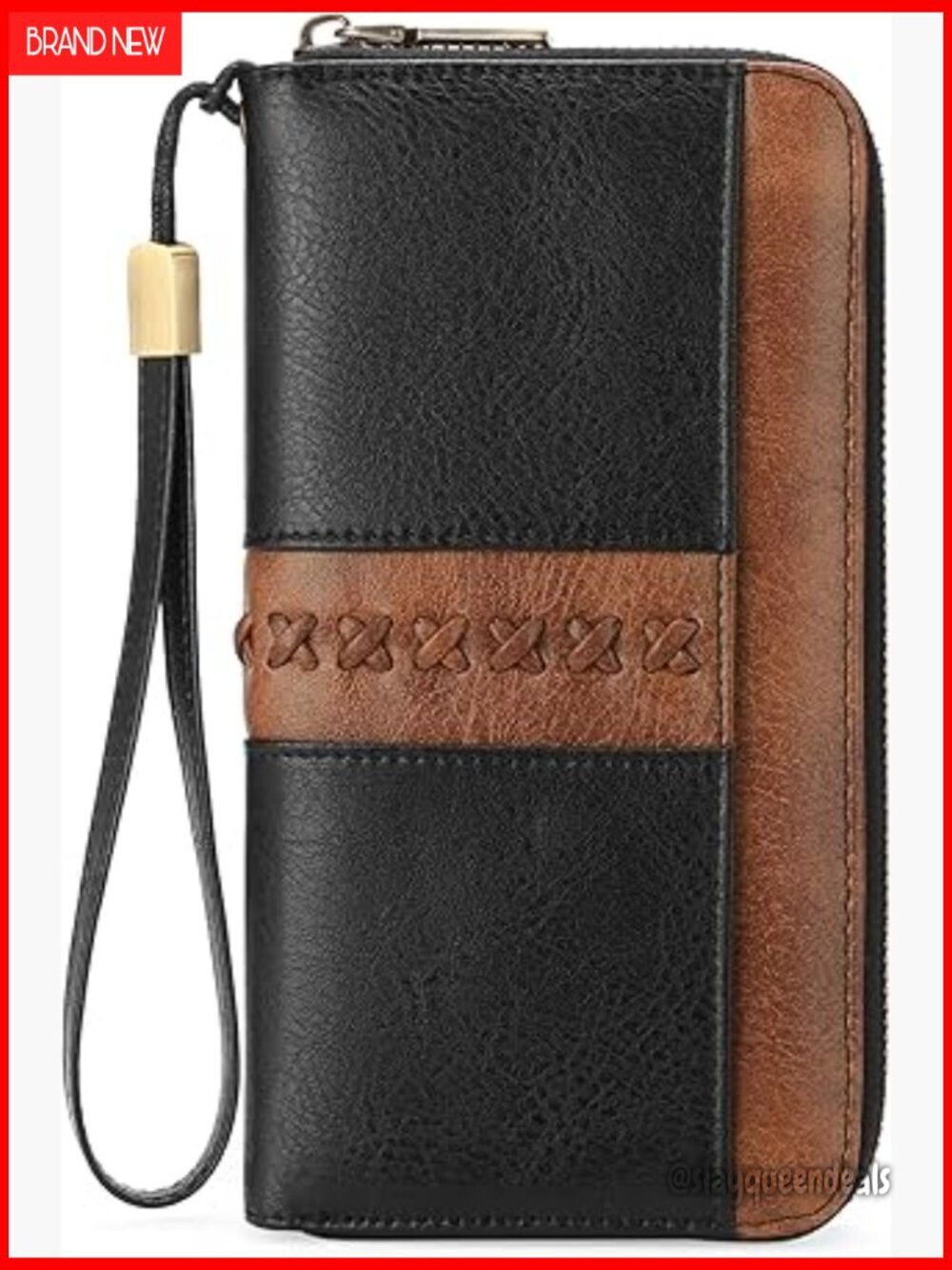 Vegan Leather Wristlet Wallet with RFID Blocking, Large Capacity Clutch